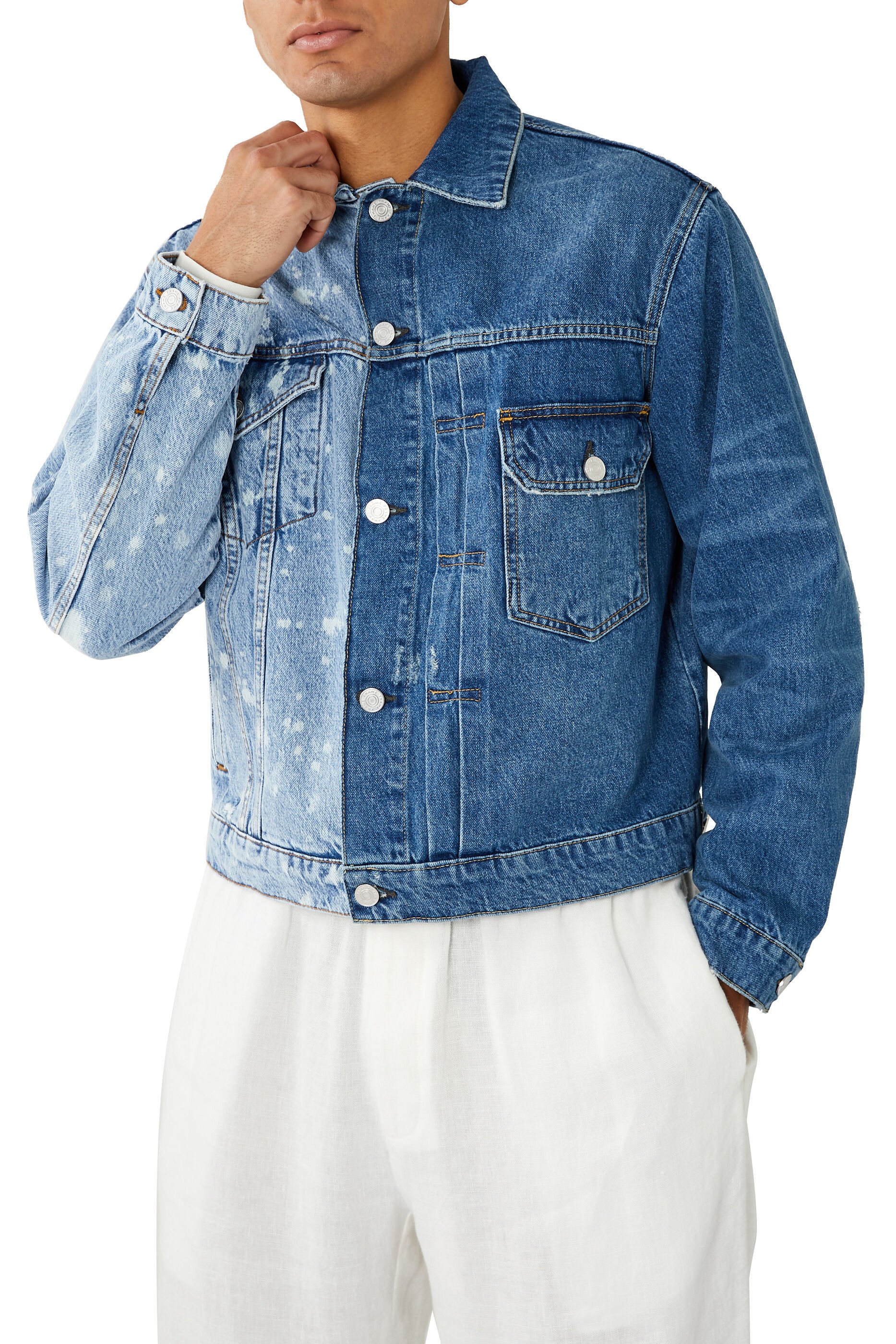 Jeans jacket cheap half sleeve